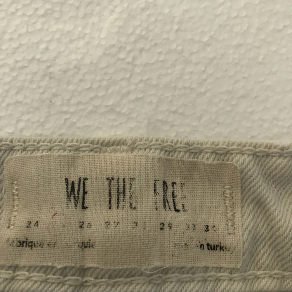 We the free white denim mini skirt free People